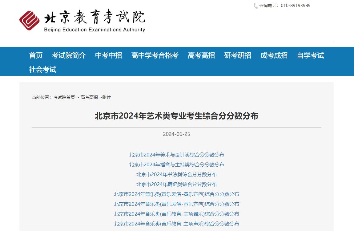 2024年北京高考一分一段表