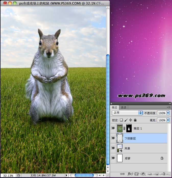 Photoshop创意合成战场上的松鼠教程,PS教程,思缘教程网