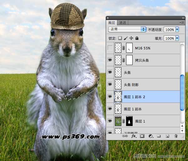 Photoshop创意合成战场上的松鼠教程,PS教程,思缘教程网