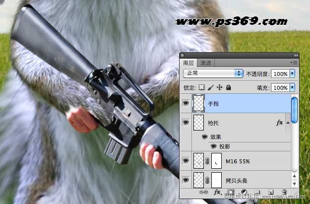 Photoshop创意合成战场上的松鼠教程,PS教程,思缘教程网