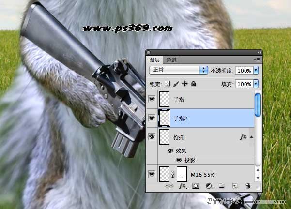 Photoshop创意合成战场上的松鼠教程,PS教程,思缘教程网