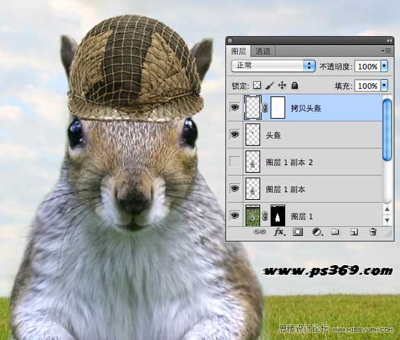 Photoshop创意合成战场上的松鼠教程,PS教程,思缘教程网