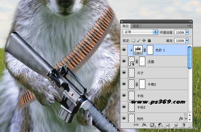 Photoshop创意合成战场上的松鼠教程,PS教程,思缘教程网