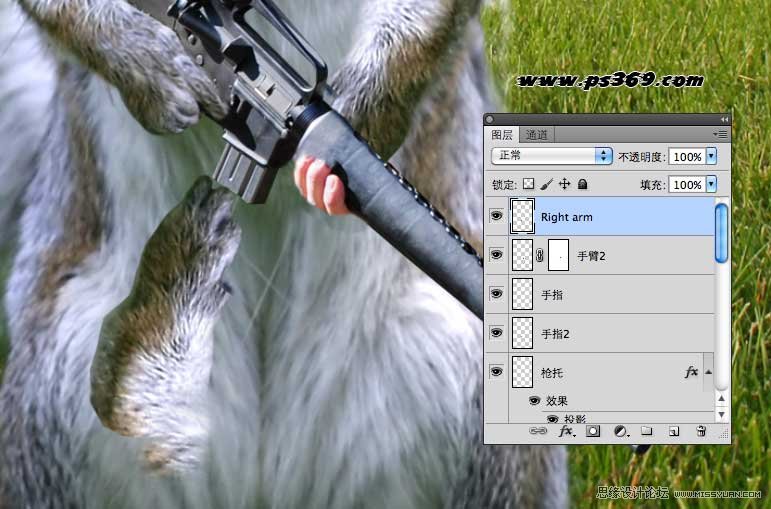 Photoshop创意合成战场上的松鼠教程,PS教程,思缘教程网