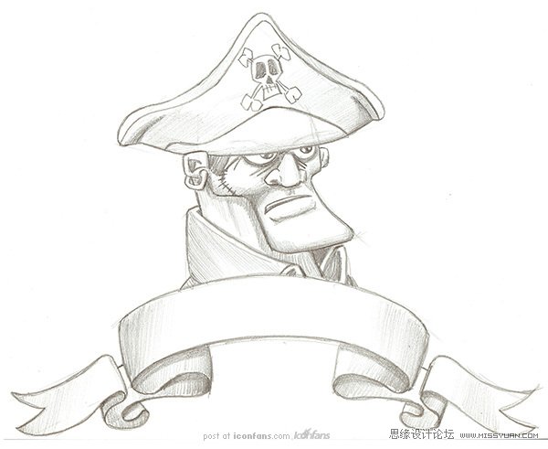 Photoshop绘制可爱卡通的海盗船长,PS教程,思缘教程网