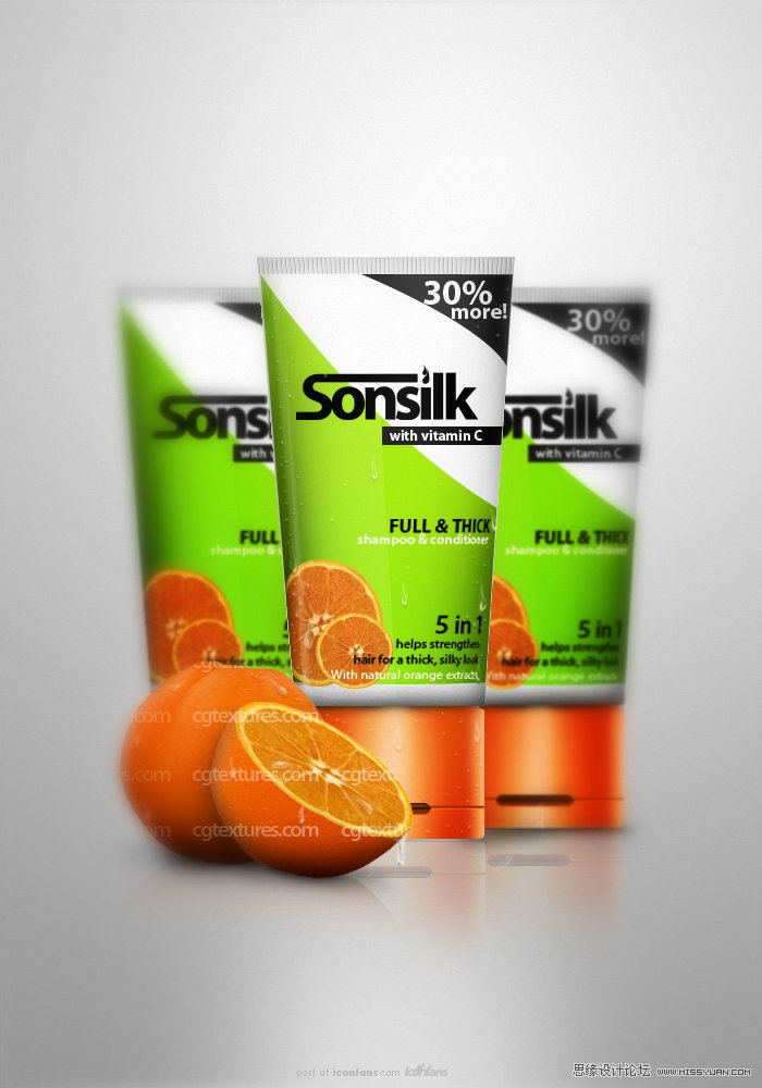 Photoshop制作清爽的洗发水广告,PS教程,思缘教程网