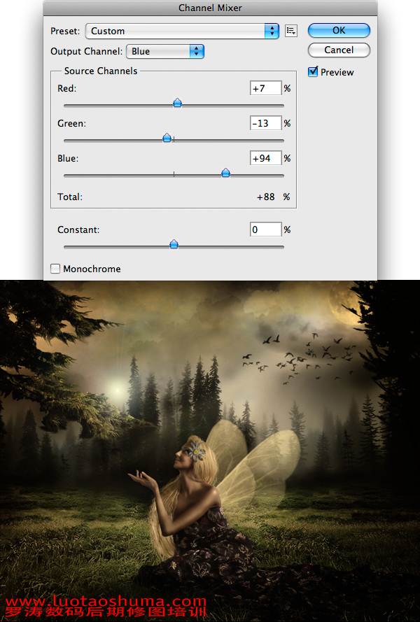 PS合成森林仙子
