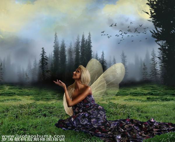 PS合成森林仙子