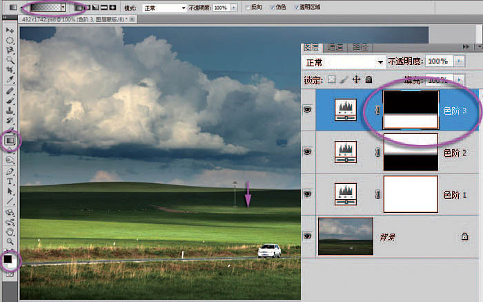 用ps修复严重偏暗的风景图片