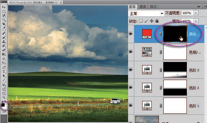 用ps修复严重偏暗的风景图片