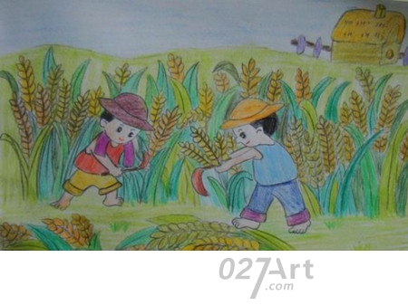 儿童画秋天:秋风如故 儿童画秋天:秋风如故