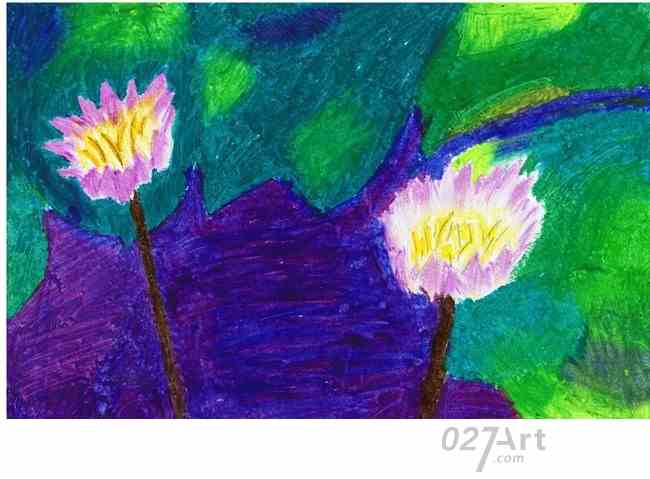 美丽的荷花夏天池塘荷花画图片欣赏