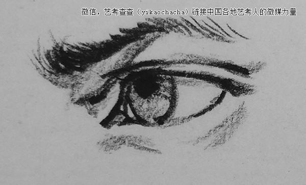 速写男青年眼睛的画法
